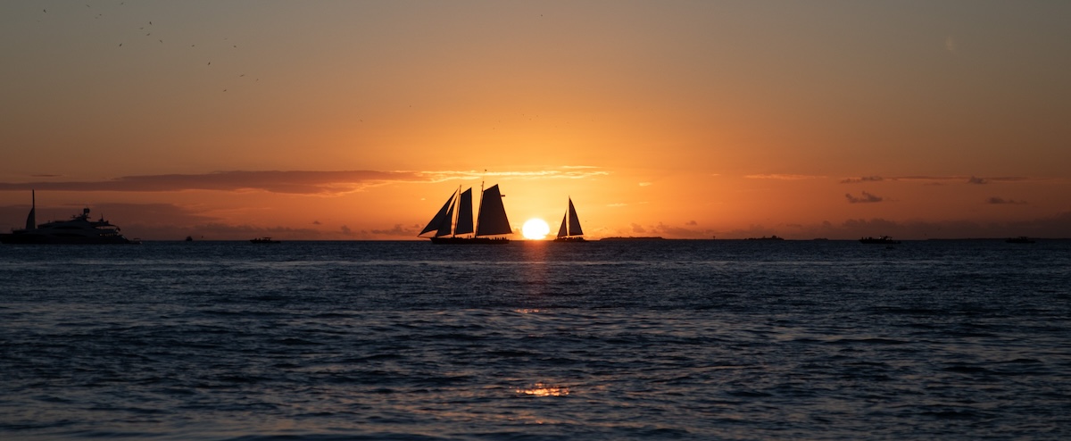 The sunset from Key West, Florida, USA