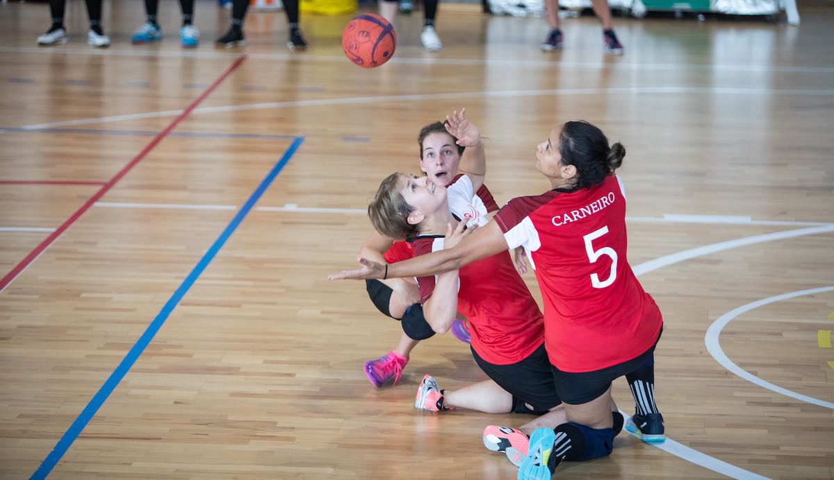 Semi-final of the 2018 european tchoukball championships in Castellanza, Italy
